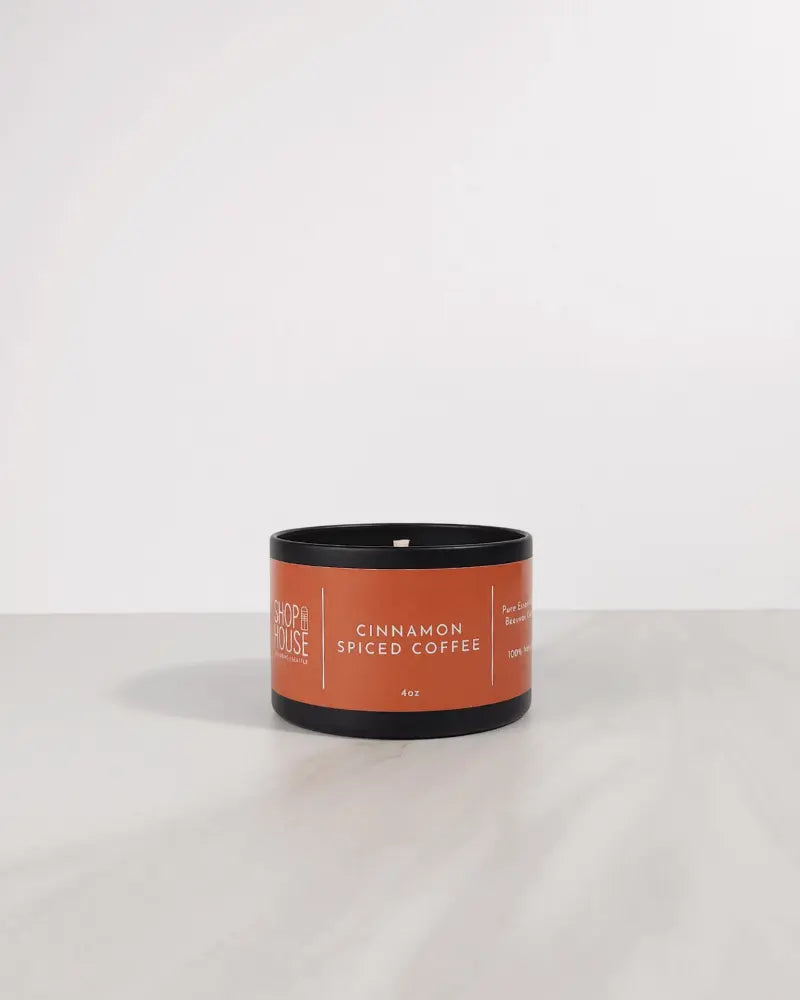 Cinnamon Spiced Coffee Candle Tin - Shophouse Studio