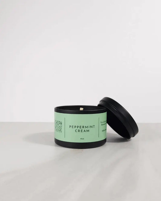 Peppermint Cream Candle Tin - Shophouse Studio